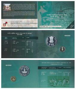 2011 Uncirculated Set, 100 Years of Indian Council of Medical Research, set of 2, Rupees 5