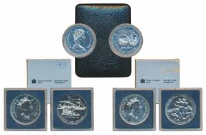 Canada, Elizabeth II, Silver Dollars (3), all .5 fine, 1974, 100th Anniversary of Winnipeg