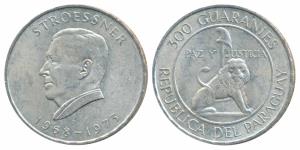 Paraguay, Silver 300 Guaranies, 26.6g, 1973 (KM 29). About Uncirculated.