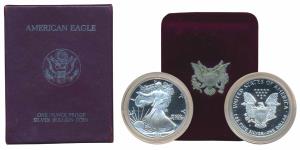 United States of America, Silver 1 Dollar, 31.1g, 1987, American Silver Eagle, obv. Walkin