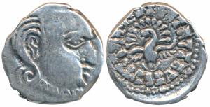 Guptas, Skandagupta, Silver Drachma, 2.27g, Madhyadesha type, obv. bust of the ruler facin