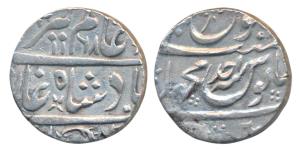 Alamgir II, Silver Rupee, 11.04g, Machhlipatan Mint, AH 1168/Ahd (KM 460.41). About Extrem