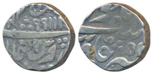 Jayaji Rao, Silver Rupee, Jhansi Mint, in the name of Shah Alam II, RY 5, with numerals 99