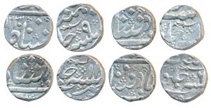 Sikandar Jah (AH 1218-1244; 1803-1829 AD), Silver Rupee (4), Farkhanda Bunyad Hyderabad Mi