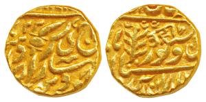 Sardar Singh (1952-1968 VS; 1895-1911 AD), Gold Mohur, 11.01g, with the name of Queen Vict