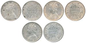 Victoria Empress, Silver Rupee, 1883, Bombay Mint, Mule, A1 / I / B raised, Unlisted in Pr