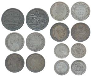 Assorted lot, Victoria, Silver ¼ Rupee (3), 1876, 1892, 1897; Edward, Silver ¼ Rupee, 1903