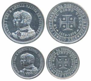Portugal, Carlos I, Silver 500 and 200 Reis, 1898, 400th Anniversary of Discovering India 