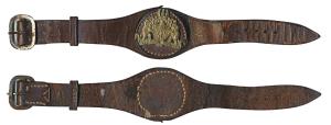 Dhar State, Badge on a leather belt buckle, worn by an official of the State. Very Fine, V