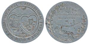 The Dhubri Industrial & Agricultural Exhibition, Silver Medal, engraved on both sides, obv