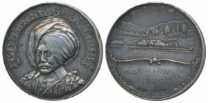 Gulmarg Golf Club, Silver Medal, obv. Maharaj Hari Singhji Bahadur wearing a turban in mil