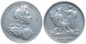 George I (1714-1727), Coronation 1714, the official Silver Medal, 14.89, obv. laureate and