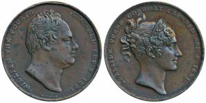 William IV (1830-1837), Coronation 1831, Copper Medal, 18.7g, 1831, obv. bare head of Will