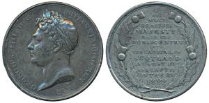 George IV Visit to Scotland Medal, Pewter, obv. bust of the ruler, rev. inscribed 'His Mos