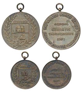The Greater Bombay Region Amateur Athletic Association, Copper Nickel Medal, 1970 & 1976. 