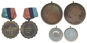 A collection of Republic India Sports Medals, MFA (Madras Football Association), Copper Ni