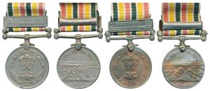 Police (Sp. Duty) Medal, Copper Nickel, Gujarat Bar & Punjab Bar, Unnamed, with original r