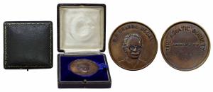 The Asiatic Society, Bronze Medal, obv. bust of Ramaprasad Chanda, rev. awarded to Dr. Kar