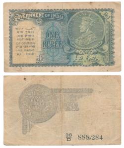 George VI, Rupees 5, 1st issue, 1938, signed J. B. Taylor, (J&R 4.3.1). Very Fine.