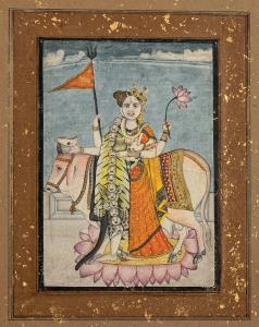 Ardhanarishvara, a composite and iconic representation in Hindu mythology, symbolizes the 