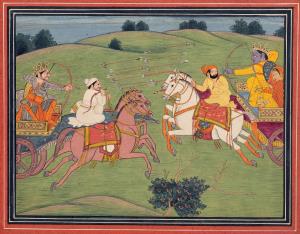 During the episode of Krishna's abduction of Rukmini, her brother Rukma ardently pursued K