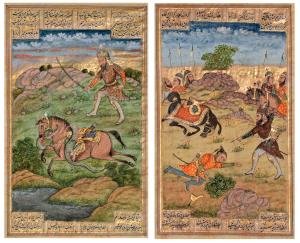 Once part of an Indian Shahnama manuscript produced in the northern domains of the declini