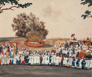 The traditional practice of self-immolation by the widows on their husband’s pyres is a vi