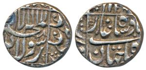 Shah Jahan, Silver ½ Rupee, Surat Mint (KM 218.8). Extremely Fine.