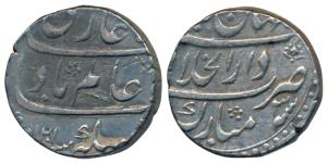 Shah Alam Bahadur, Silver Rupee, Error Date, AH 11201/3 with an extra digit, Shahjahanabad