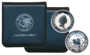 Australia, Elizabeth II, Silver 1 Dollars, 31.1g, 1 oz, 1994, rev. Kookaburra bird. Proof,