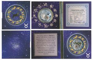 Belarus, Silver 20 Roubles, 28.2g, 2013, Signs of the zodiac Series, Taurus. Proof, within