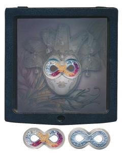 Cameroon, Silver 500 Francs, 16g, 2019, Carnival of Venice, obv. Issuer, denomination and 