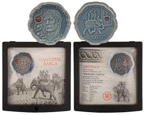 Cameroon, Silver 500 Francs, 16.70g, 2020, Hannibal Barca, Ancient Commanders Series, obv.
