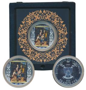 Cameroon, Silver 500 Francs, 17.50g, 2020, 500th Anniversary of Death of Raphael Series, o