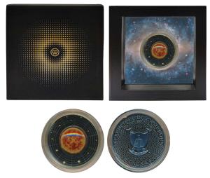 Cameroon, Silver 500 Francs, 17.5g, 2021, Solar System Series, The Sun, obv. Coat of arms 