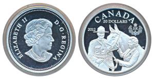 Canada, Silver 20 Dollars, 31.3g, 2012 Diamond Jubilee, obv. Head of Queen Elizabeth II, b