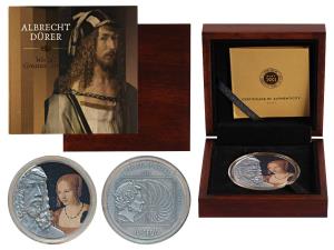 Ghana, Elizabeth II, Silver 10 Cedis, 56.6g, 2021, Albrecht Durer Worlds Greatest Artists.