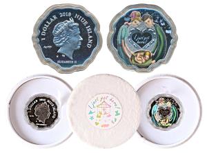 Niue, Elizabeth II, Silver 1 Dollar, 16.81g, 2018, I Just Got Here, a couple holding a bab
