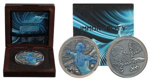 Niue, Elizabeth II, Silver 2 Dollars, 62.21g, 2018, Immortality, Code of the Future Series