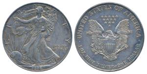 United States of America, Silver Dollar, 31.1g, 1996, Walking Liberty, (KM 273). Extremely