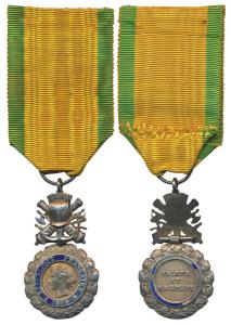 France, Medaille Militaire, Silver Gold Gilt and Enamel, World War I, obv. liberty at cent