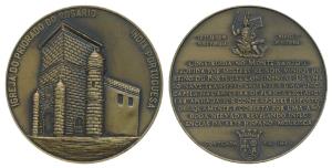 Goa, The Rosario Church, Bronze Medal, 200g, obv. façade of the church with Rosario Priori