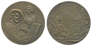 Reubens, Bronze Medallion, 220g, obv. portrait of Reubens, rev. his famous painting The Fo