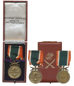Azad Hind / Tamgah-i-Azadi Medal, Bronze Medal, obv. a tiger and fleur-de-lis below, above