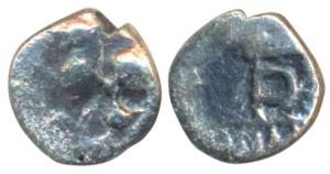 Yadavas of Devagiri, Ramachandra, (c. 1270-1311 AD), Silver Kasu, 0.21g, obv. lion to left