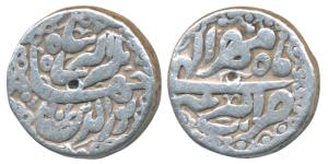 Jahangir, Silver Rupee, 11.27g, Akbarnagar Mint, Month Mihr, RY xx, ornamental border, Mih
