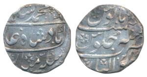 Muhammad Shah (AH 1131-1161; 1719-1748 AD), Silver Rupee, Gwalior Mint, AH 1141, RY 10 (KM