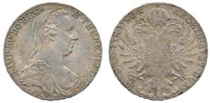 Austria, Maria Theresa, Silver Thaler, 28g, 1780 (KM 1866). Restrike;