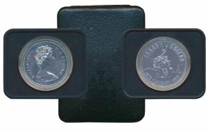 Canada, Elizabeth II, Silver 1 Dollar, 23.32g, 1875 - 1975, 100th Anniversary of the City 