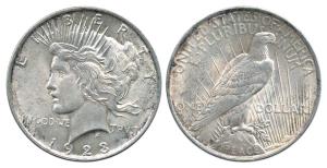 United States of America, Silver Peace Dollar, 1923, (KM 150). Extremely Fine.